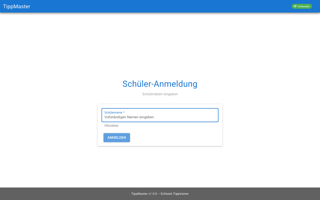 Schüler-Login-Seite